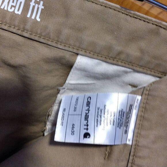 Carhartt Men's Relaxed Fit Cargo Pants 44x30 NWOT Tan Sandy Color - Picture 9 of 13